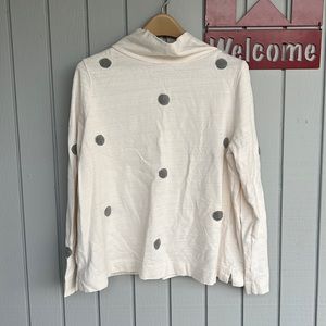 LOFT polka-dot mock neck tee